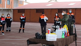 Exposición del material utilizado por la Compañía NBQ en las desinfecciones. 