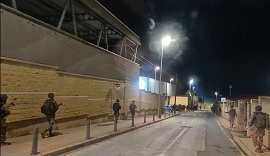 El Batallón de Cuartel General de la COMGECEU en una marcha nocturna (Autor: BCG COMGECEU).