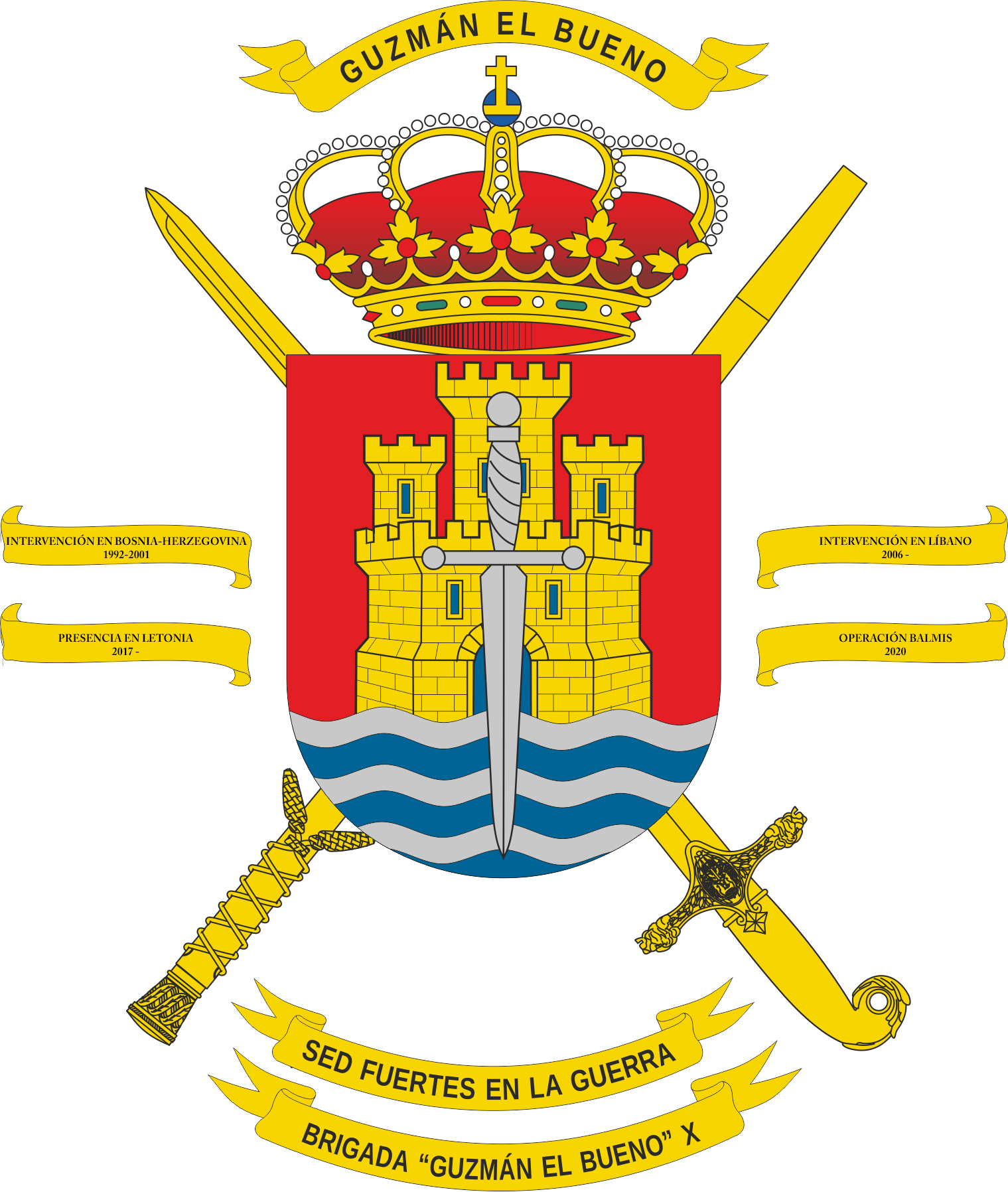 Escudo de la Brigada 'Guzmán el Bueno'  X