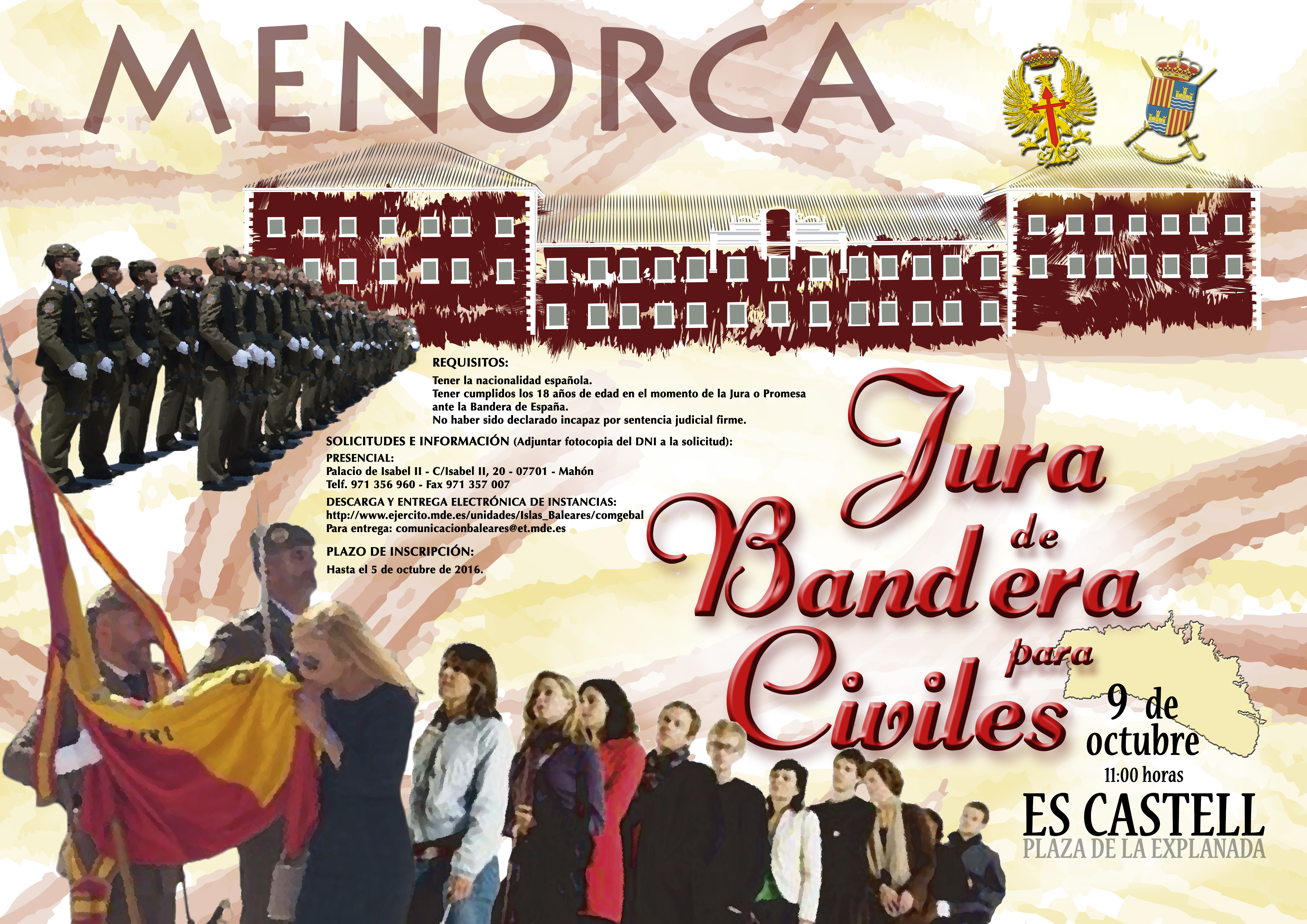 Jura de Bandera para personal Civil en Menorca