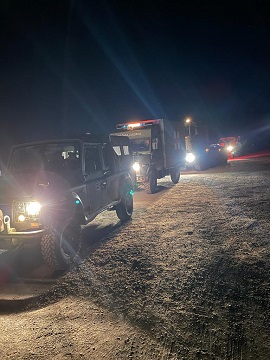 Personal de la CIA MIXTA realiza un convoy nocturno con medios propios.