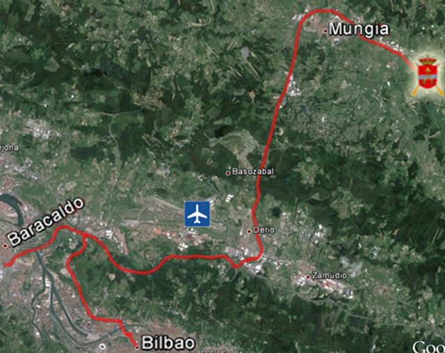 Mapa de la zona de Munguia