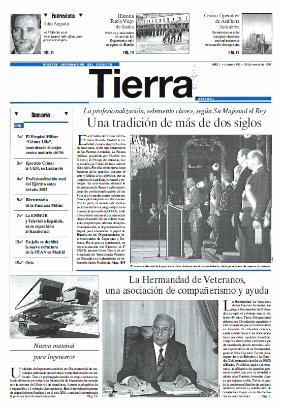 Portada revista ejército enero 1997