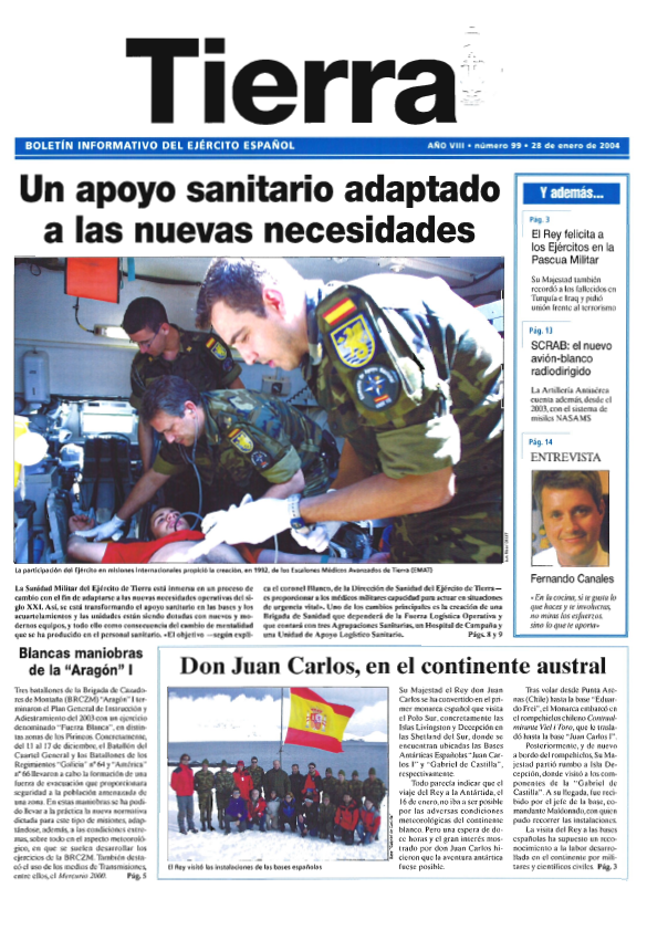 Portada revista ejército enero 2004