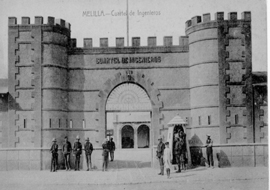 Puerta del cuartel de Ingenieros (Melilla) en 1912