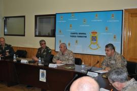 El general brasileño durante la exposición