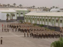 Formación en el acuartelamiento 'Puerto Rosario'