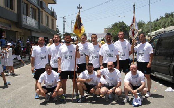 Los militares tras finalizar la carrera