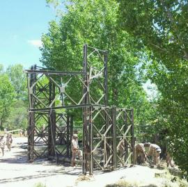El pilar intermedio alcanzó ocho metros de altura