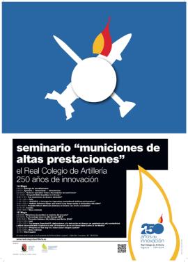 Cartel promocional del seminario sobre municiones