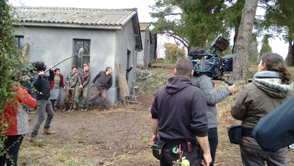 Filmación de una escena de la película