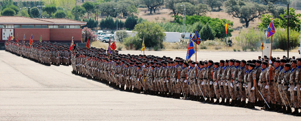 Formación de la Brigada en el acto militar