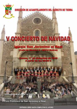 Cartel promocional del concierto navideño