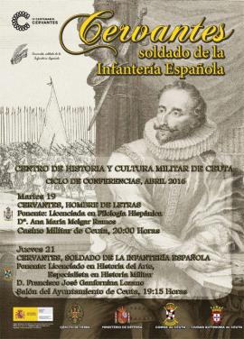 Cartel promocional de la conferencias en Ceuta