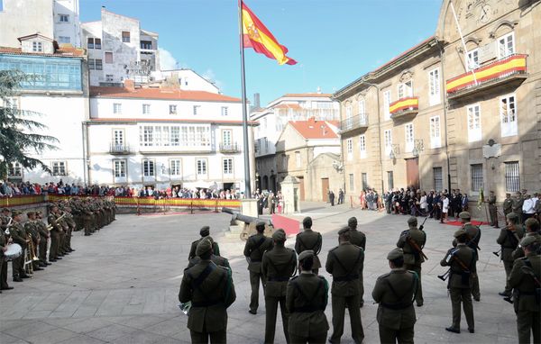 Formación durante el acto 