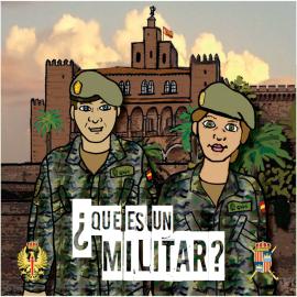 Portada del cómic "¿Qué es un militar? 