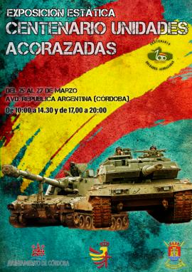 Exposición de materiales y vehículos de la Brigada 'Guzmán el Bueno' X en el centenario de las Unidades Acorazadas