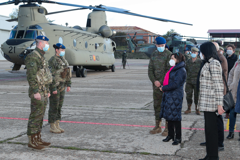 La ministra en la visita realizada el 1 de abril 