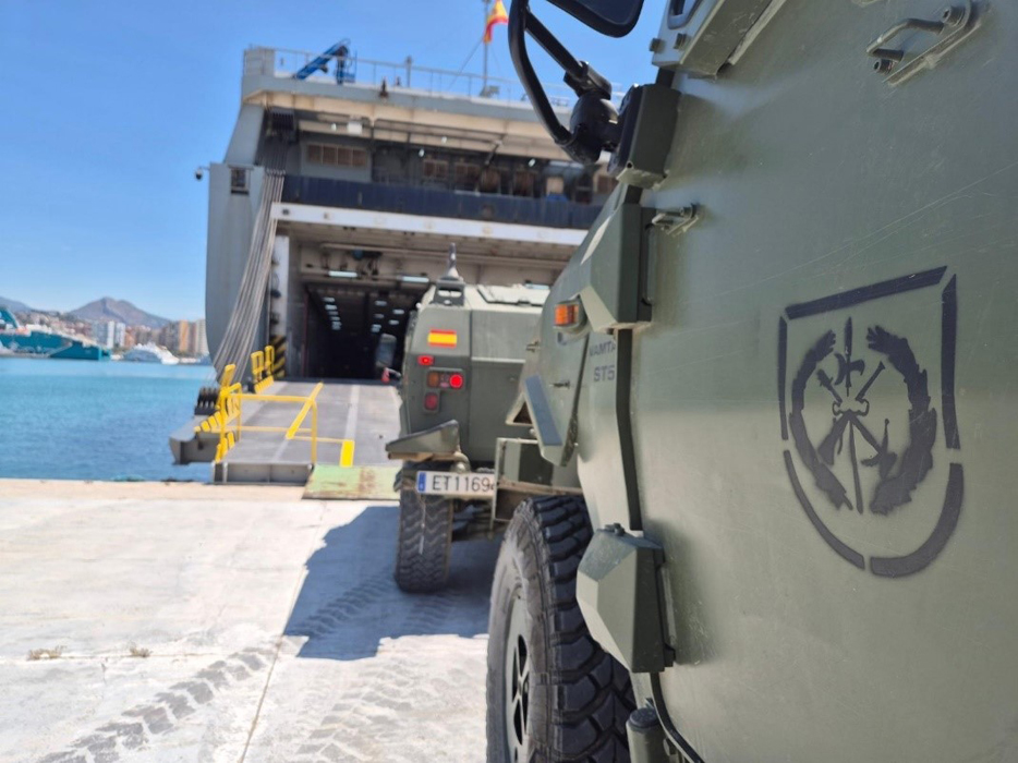 Vehicles boarding for Exercise Saber Guardian 25