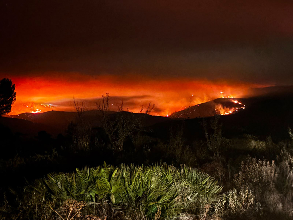 Panorámica del incendio de Huelva
