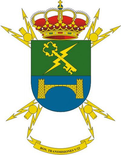 Escudo del Batallón de Transmisiones V/22