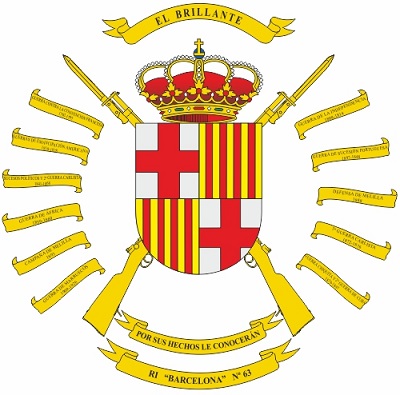 Escudo del Regimiento de Infantería 'Barcelona' n&ordm; 63