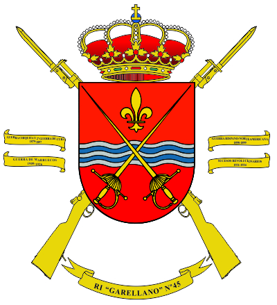 Escudo del Regimiento de Infantería 'Garellano' n&ordm; 45