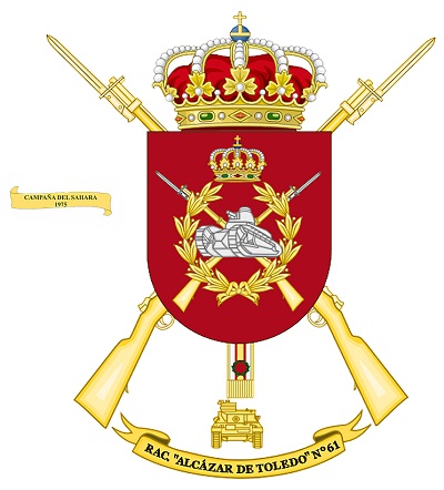 Escudo del Regimiento de Infantería Acorazado 'Alcázar de Toledo' n&ordm; 61