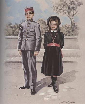 Foto antigua uniformidad huérfanos