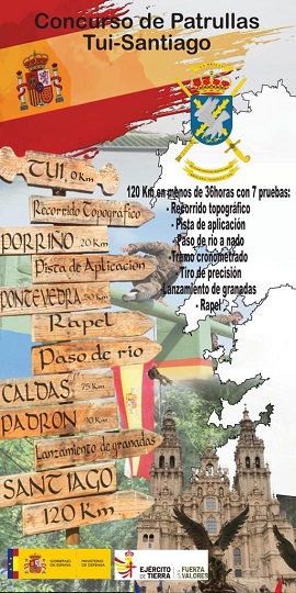 Cartel concurso de patrullas Tui-Santiago