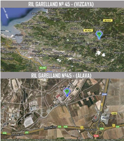 Mapa aéreo del acuartelamiento