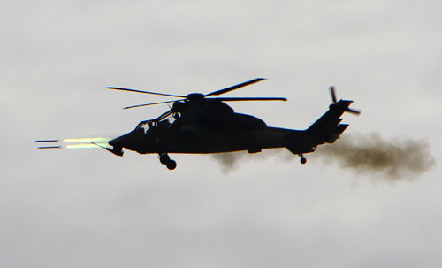Ejercicio de Tiro. Helicóptero de Ataque Tigre