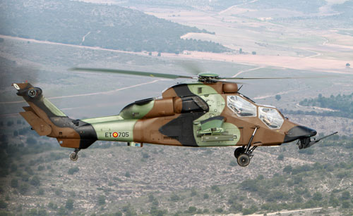 Ejercicio de Tiro. Helicóptero de Ataque Tigre