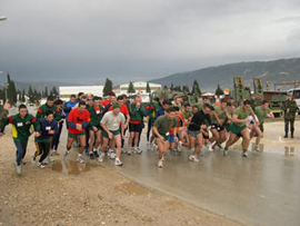 Carrera de San Silvestre del contingente Español en la base de Mostar/Europa
