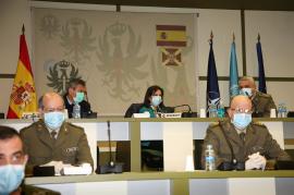 El JEME recibe a la ministra de Defensa en su visita al Mando Componente Terrestre de la operación 'Balmis'