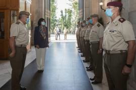 El JEME recibe a la secretaria de Estado de Defensa en el Palacio de Buenavista