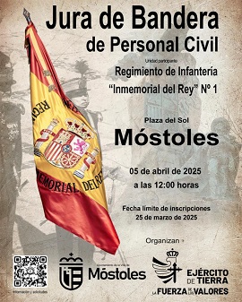 Jura de Bandera para personal civil en Móstoles