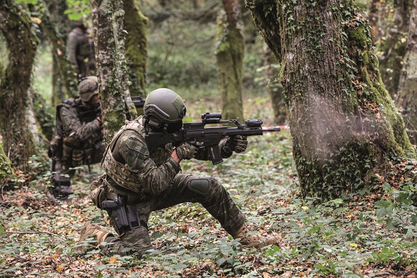 Ejercicio de Tiro en bosque