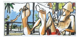 Solo vestía un bañador rojo