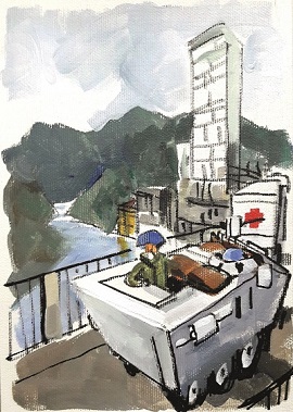 Cruzando el Puente Tito