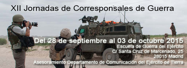 Cartel anunciador de la XII Jornadas Corresponsales Guerra del Ejército de Tierra