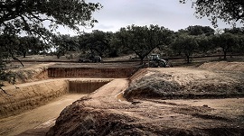 Trabajos de acondicionamiento de los fosos de tiro.