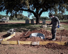 Trabajos de encofrado.