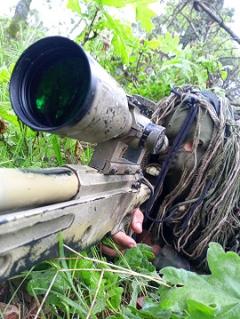 Tirador de Precisicon del RI 6 en posicion.