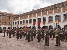 Formacion en el patio de armas.