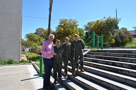 Con personal del Centro