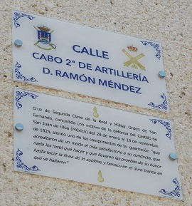 Placa al cabo 2ª D. Ramón Méndez.