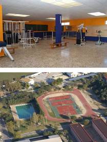 Gimnasio y zonas deportivas