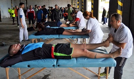 Recuperándose después de la carrera