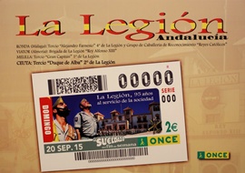 Cupón de la ONCE dedicado a La Legión.